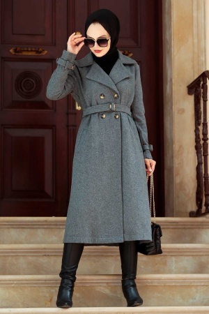 Neva Style - Casquette Hijab Cachet Fumé 5661FU - 2