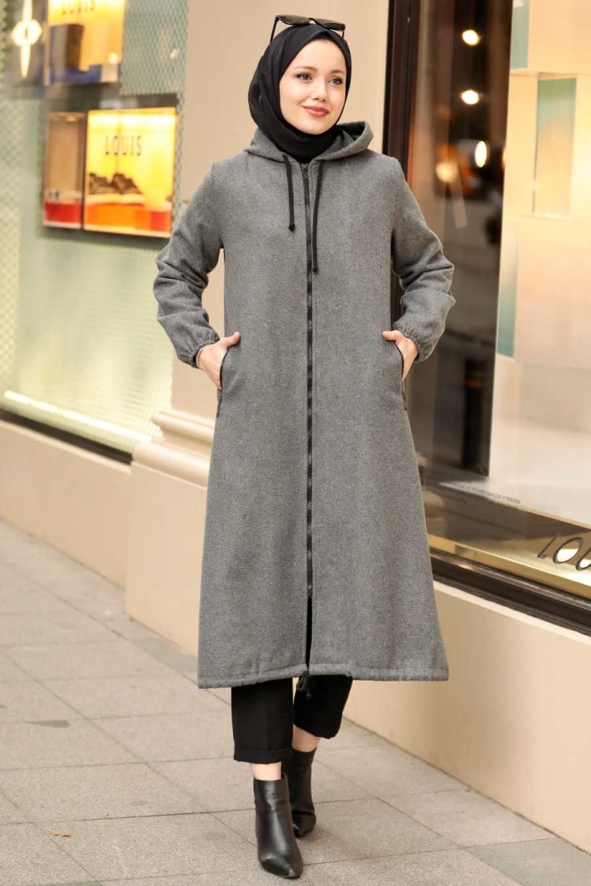 Neva Style - Casquette Hijab Cachet Fumé 5664FU - 2