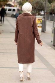Neva Style - Casquette Hijab Cachet Marron 56720KH - Thumbnail