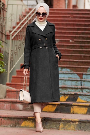 Neva Style - Casquette Hijab Cachet Noir 5661S - 1