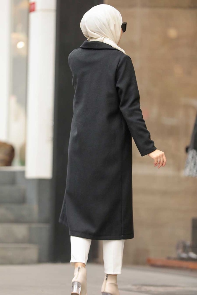 Neva Style - Casquette Hijab Cachet Noir 56720S - 4