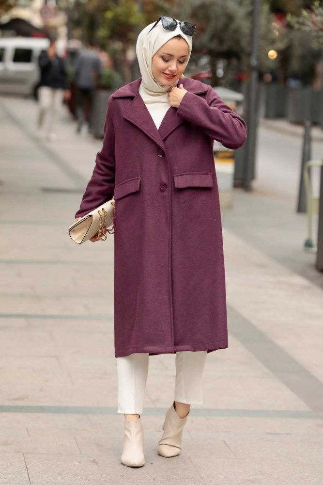 Neva Style - Casquette Hijab Cachet Violet 56720MOR - 1