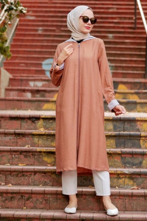 Neva Style - Casquette Hijab Camel 4104C - 2