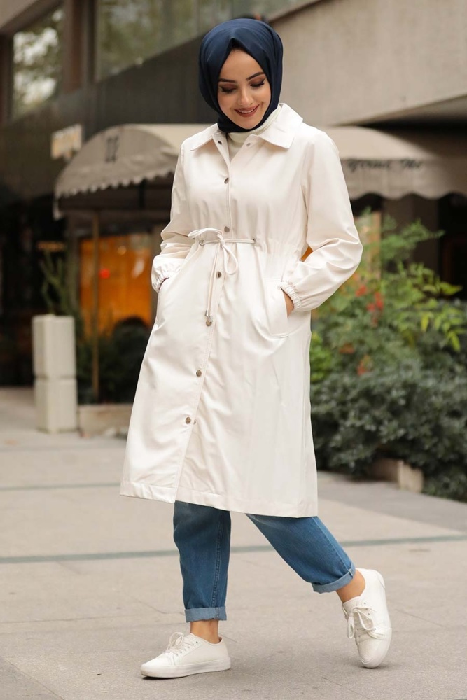 Neva Style - Casquette Hijab Ecru 1309E - 1
