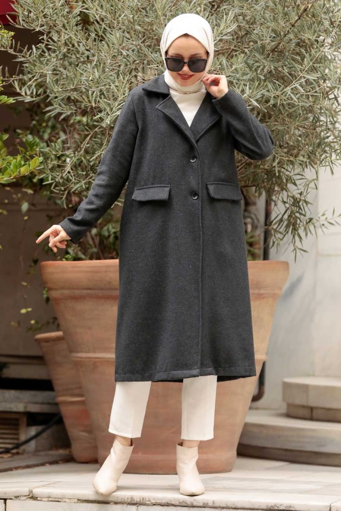 Neva Style - Casquette Hijab Fumé Foncé 56720KFU - 1