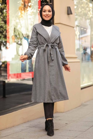 Neva Style - Casquette Hijab Grise 5168GR - 1