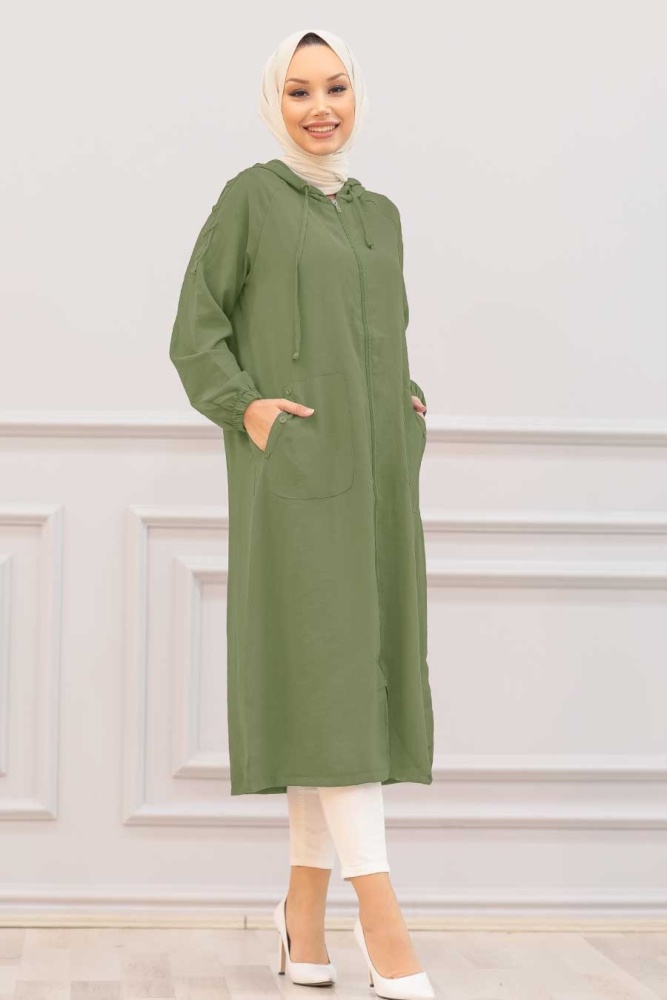 Neva Style - Casquette Hijab Kaki 14650HK - 1