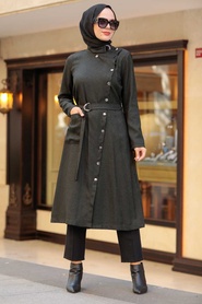 Neva Style - Casquette Hijab Kaki 5575HK - Thumbnail