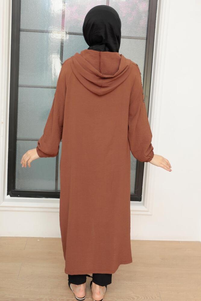Neva Style - Casquette Hijab Marron 6298KH - 2