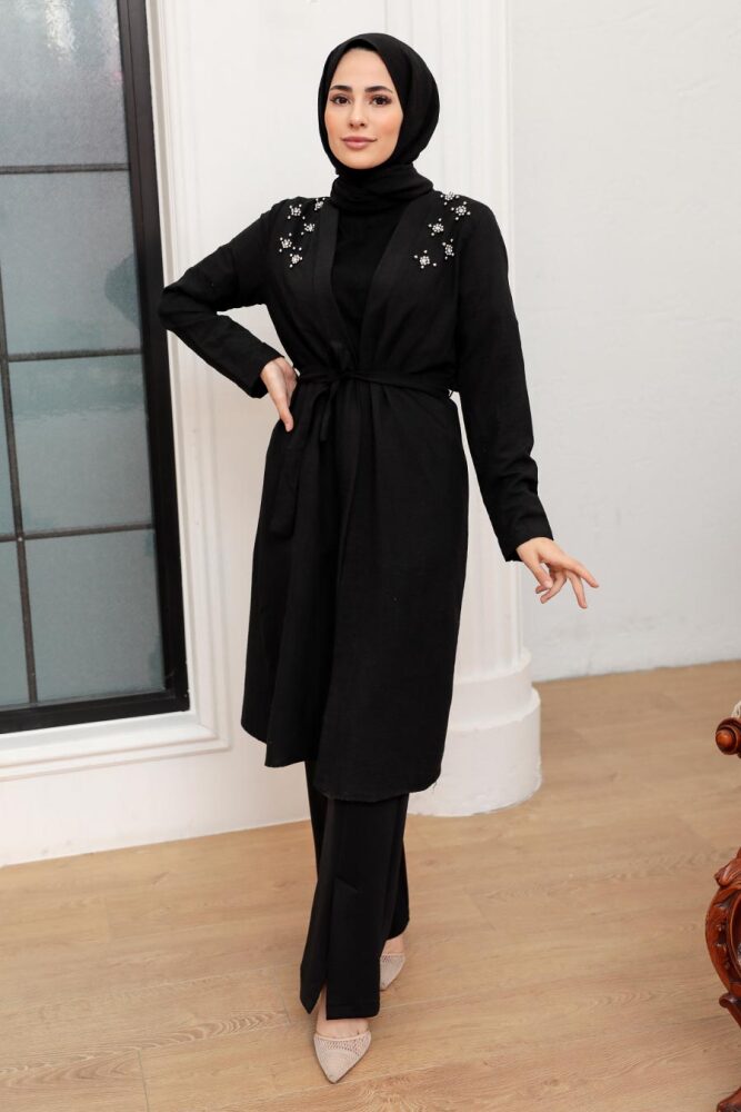 Neva Style - Casquette Hijab Noir 10860S - 2