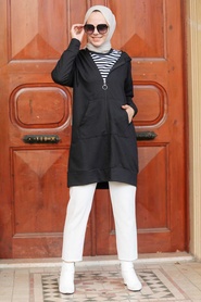 Neva Style - Casquette Hijab Noir 115S - Thumbnail