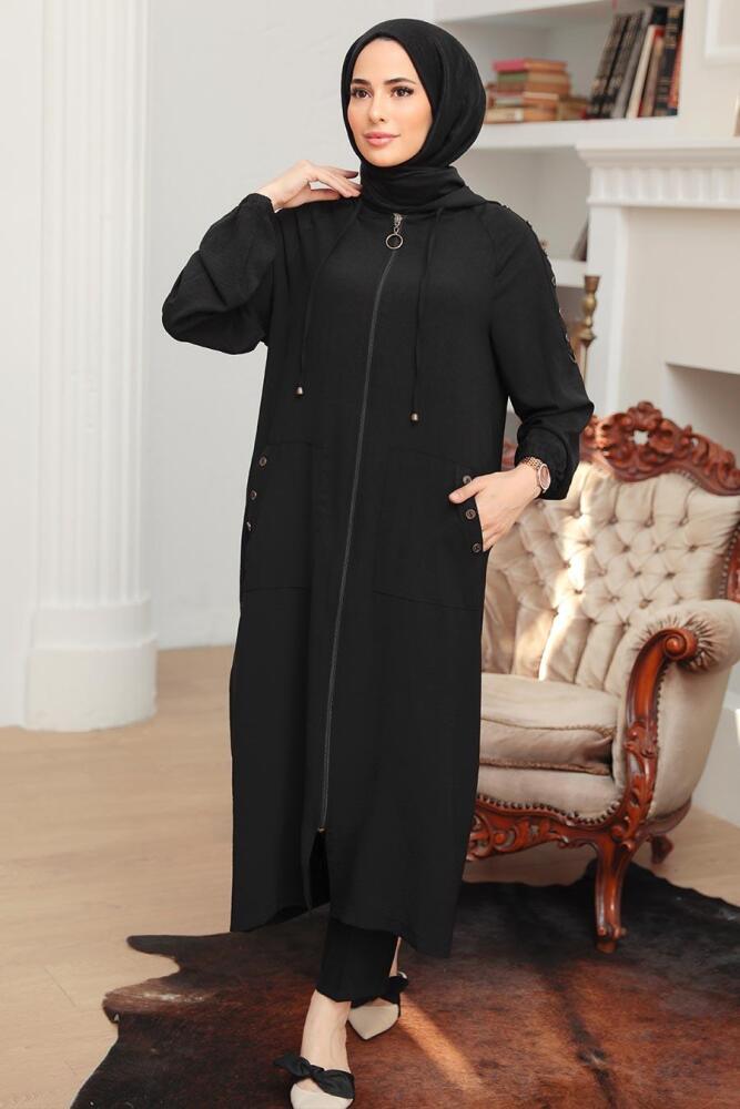 Neva Style - Casquette Hijab Noir 6298S - 1