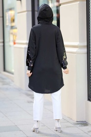 Neva Style - Casquette Hijab Noir 6844S - Thumbnail