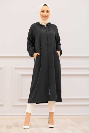 Neva Style - Casquette Hijab Noire 14650S - 1