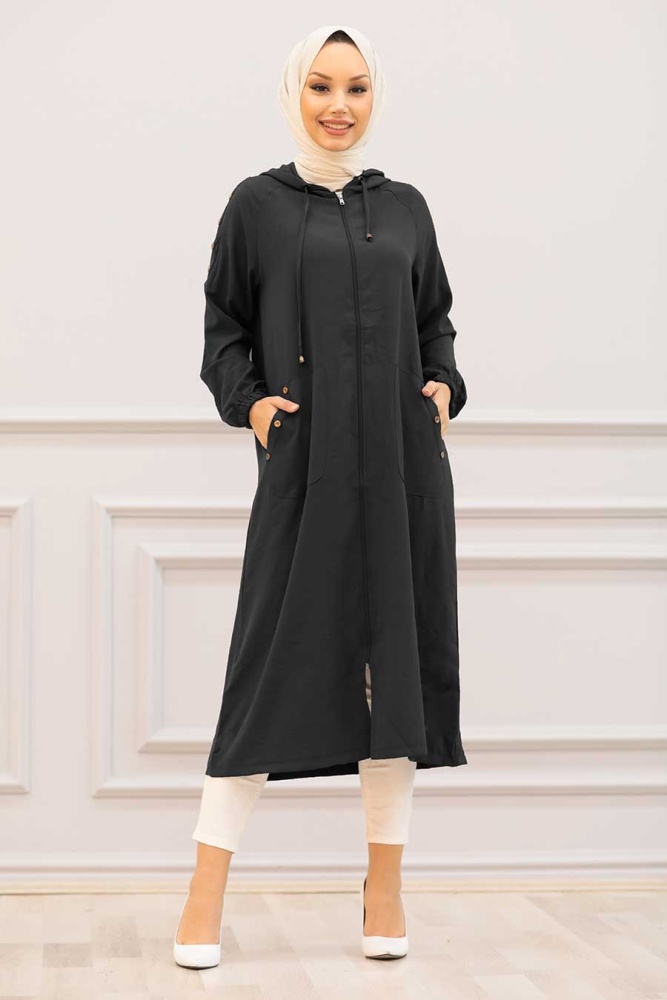 Neva Style - Casquette Hijab Noire 14650S - 1