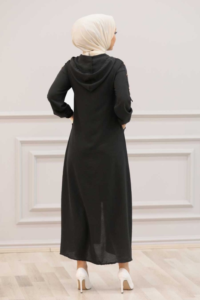 Neva Style - Casquette Hijab Noire 3729S - 2