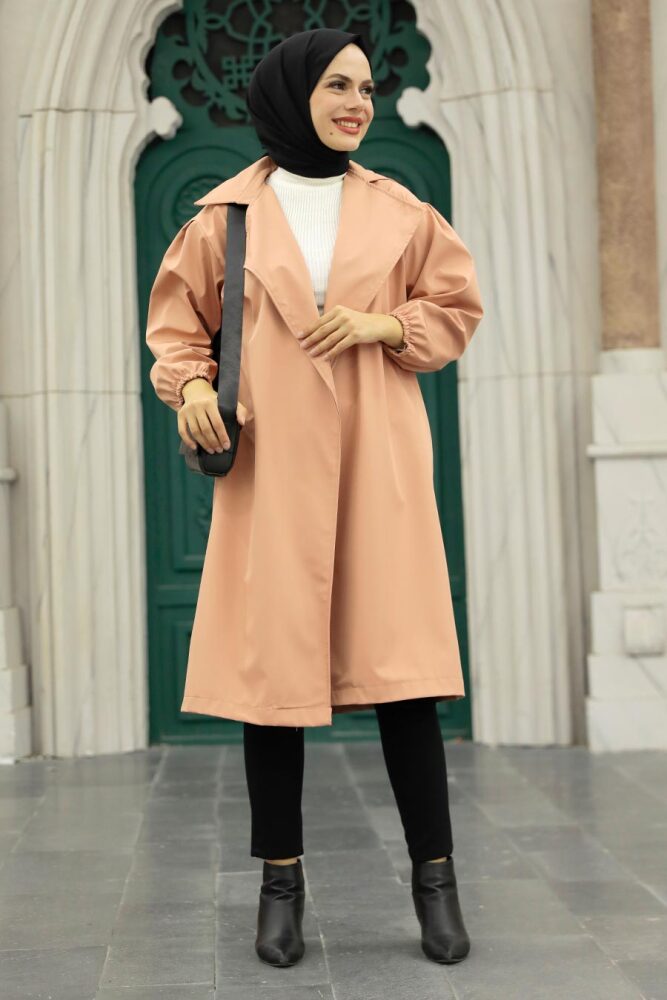 Neva Style - Casquette Hijab Saumon 5829SMN - 3