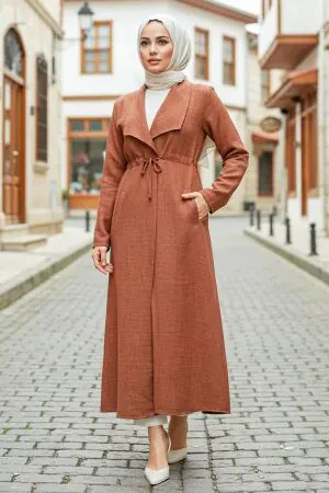  Neva Style - Cepli Kahverengi Tesettür Kap 11341KH 