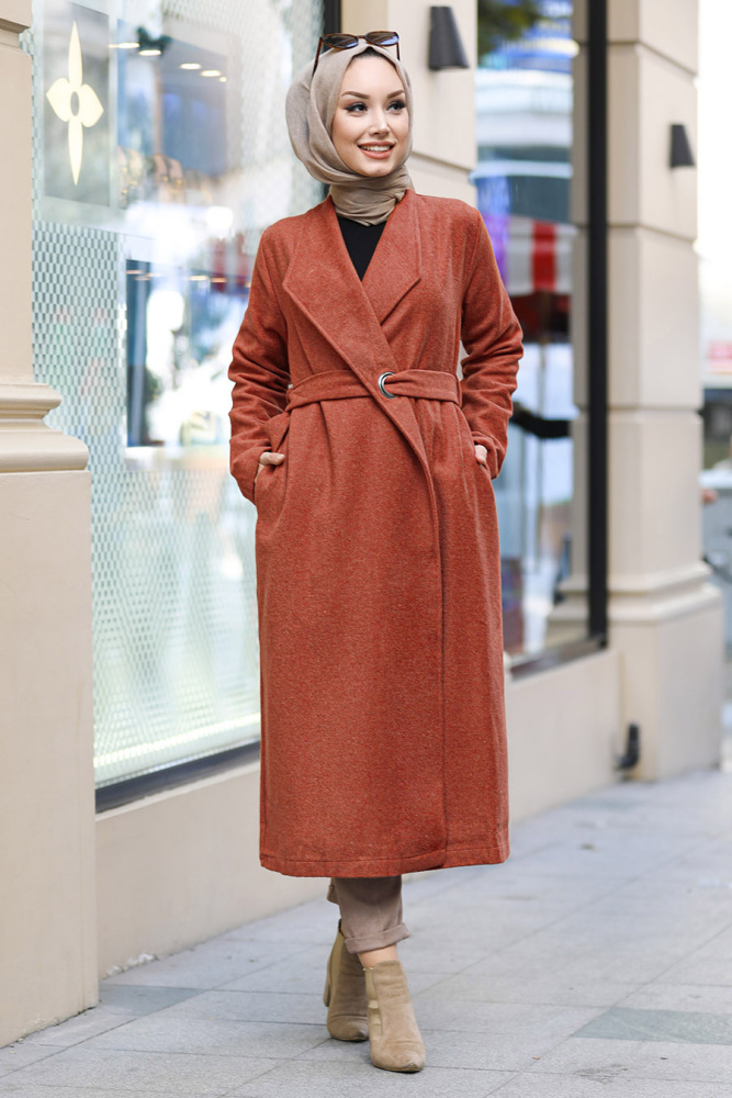 Neva Style - Cepli Kiremit Tesettür Kap 5569KRMT - 1