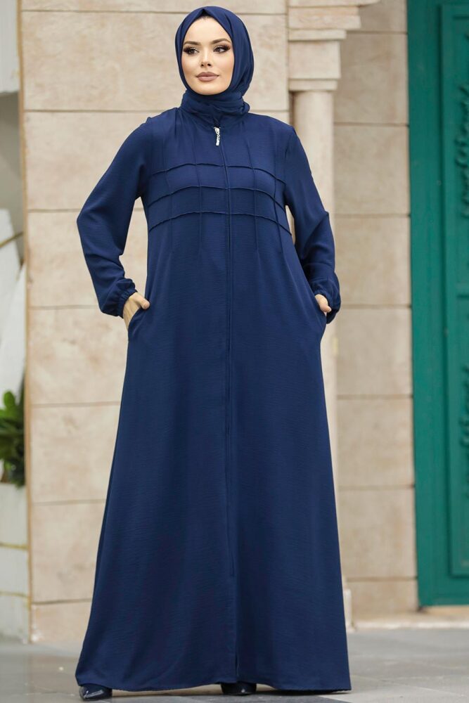 Neva Style - Cepli Lacivert Tesettür Ferace 11069L - 1