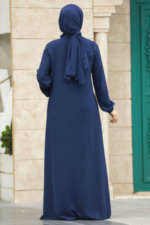 Neva Style - Cepli Lacivert Tesettür Ferace 11069L - 3