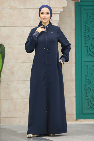 Neva Style - Cepli Lacivert Tesettür Ferace 20036L - 3