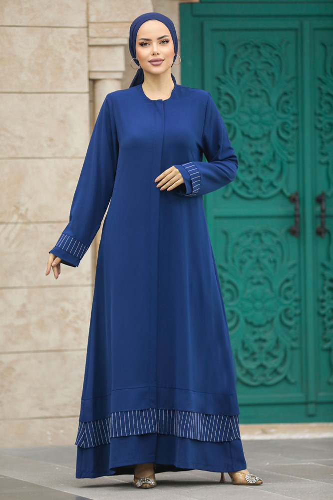 Neva Style - Cepli Lacivert Tesettür Ferace 20132L - 1