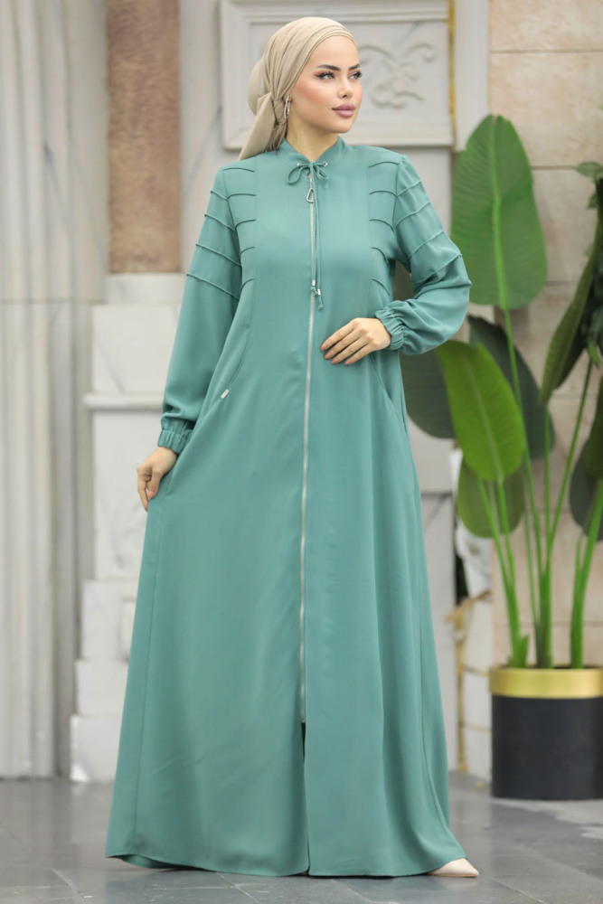 Neva Style - Cepli Mint Tesettür Ferace 20031MINT - 1