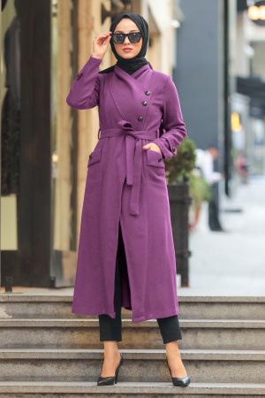 Neva Style - Cepli Mor Tesettür Kap 5074MOR - 1