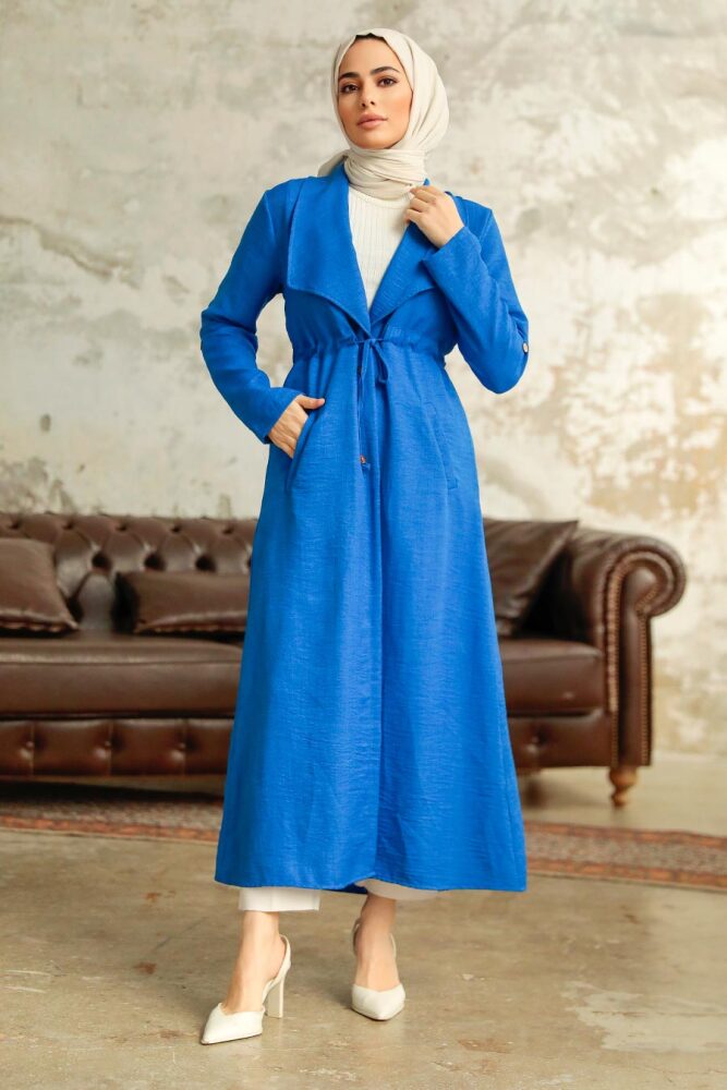 Neva Style - Cepli Sax Mavisi Tesettür Kap 11341SX - 2
