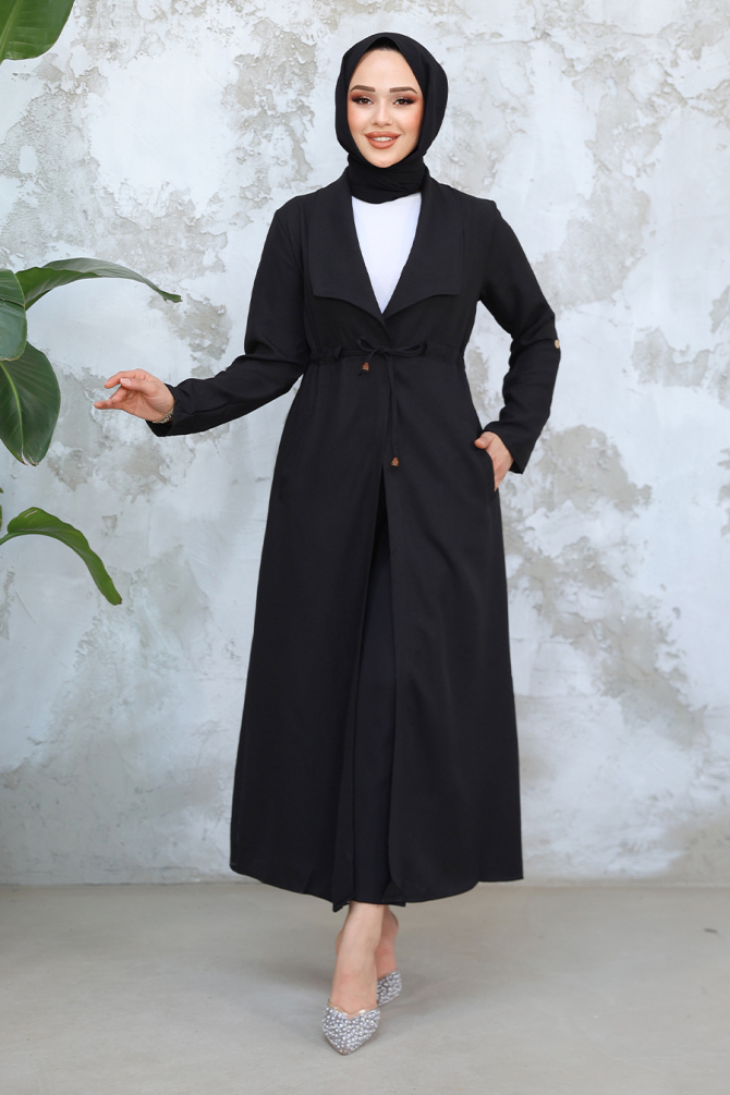  Cepli Siyah Tesettür Kap 11341S - 3