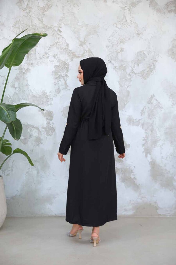  Cepli Siyah Tesettür Kap 11341S - 4