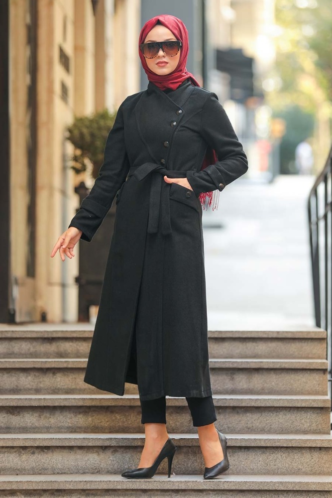 Neva Style - Cepli Siyah Tesettür Kap 5074S - 1