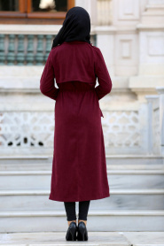 Neva Style - Cherry Hijab Coat 22000VSN - Thumbnail