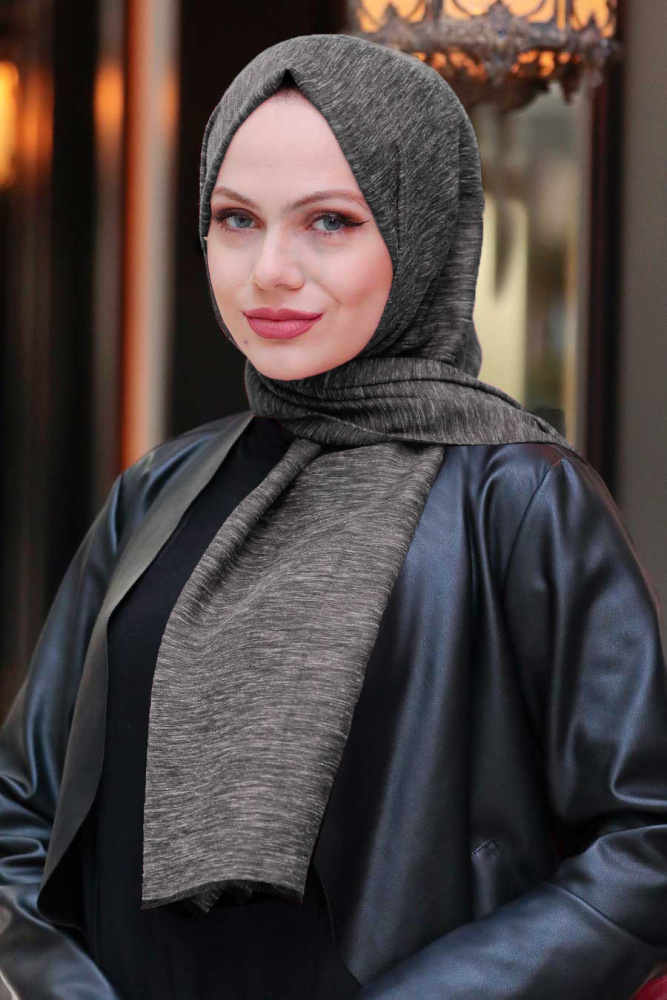 Neva Style -Châle Hijab Fumé 4695FU - 1