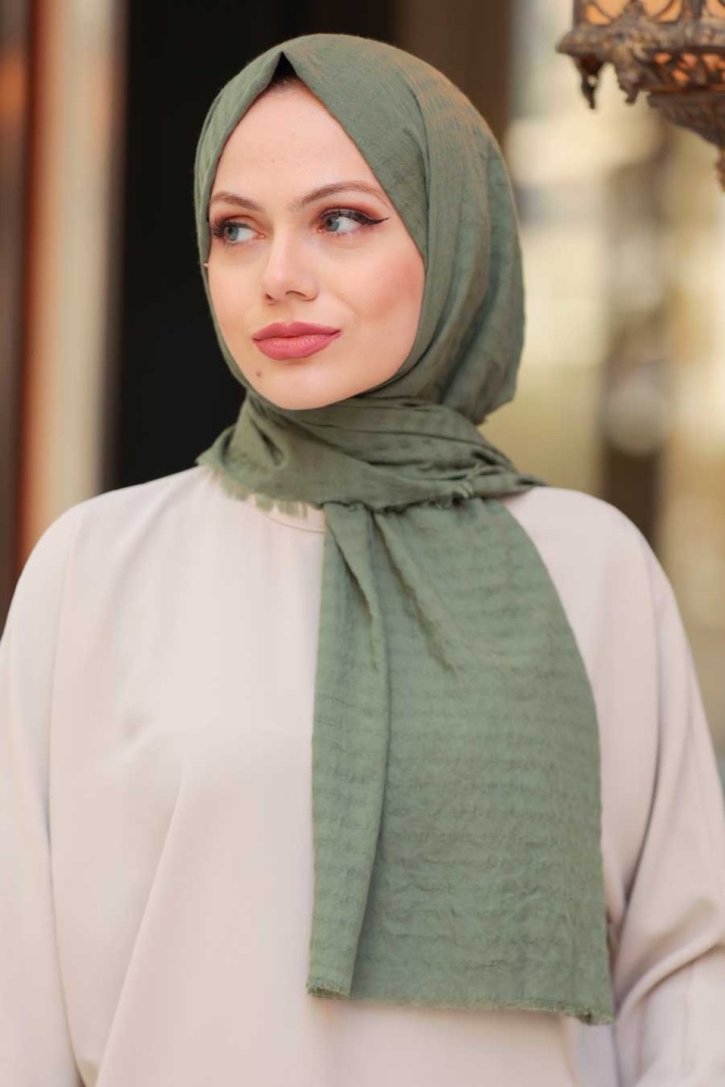 Neva Style -Châle Hijab Kaki 50680KHK - 1