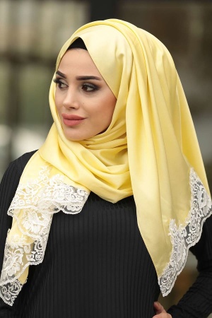 Neva Style - Châle Hijab Look Soie Dentelle : 1504 - 1