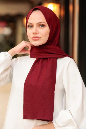 Neva Style - Châle Rouge Bordeaux 50522BR - 2
