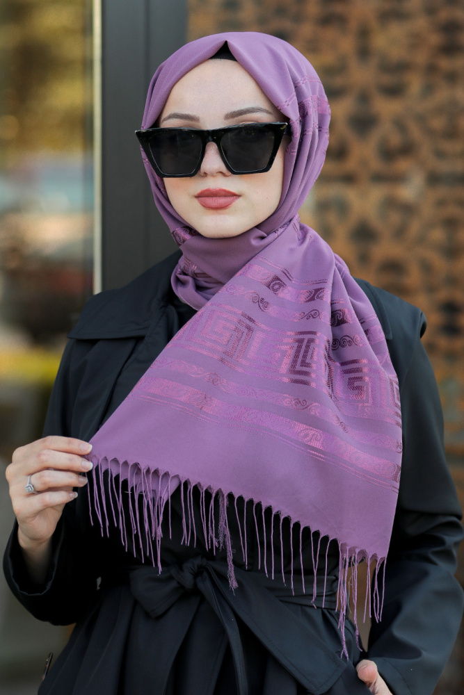 Neva Style - Châle Violet 7546MOR - 1