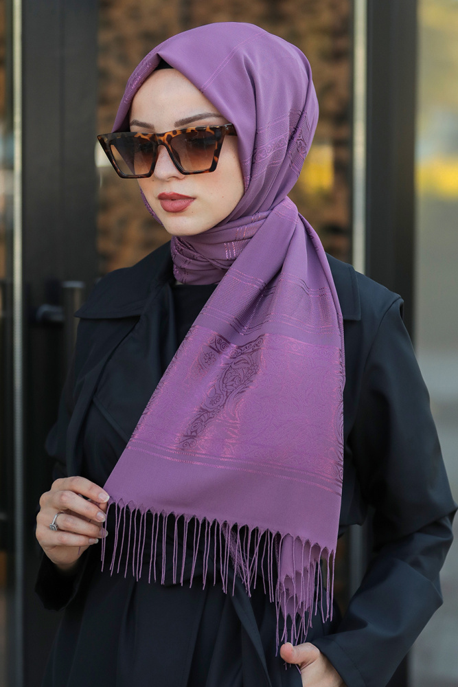 Neva Style - Châle Violet 7562MOR - 1