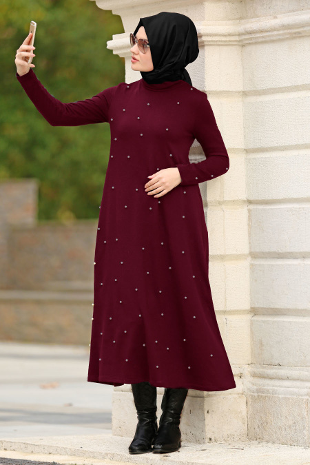 Neva Style - Claret Red Hijab Trico 1632BR