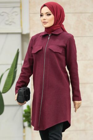 Claret Red Islamic Clothing Tunic 5944BR - 1