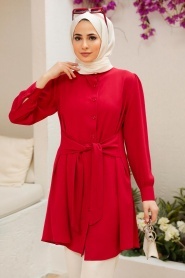 Neva Style - Claret Red Modest Tunic 5691BR - Thumbnail