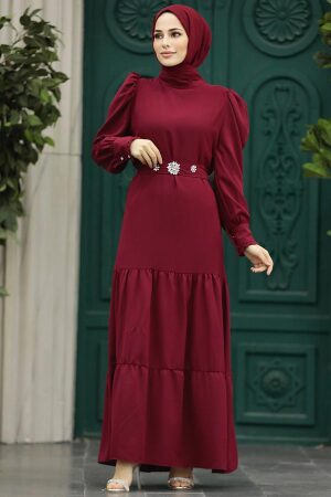 Claret Red Women Dress 5883BR - 3