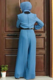 Neva Style - Combinaison Hijab Bleu Indigo 2897IM - Thumbnail