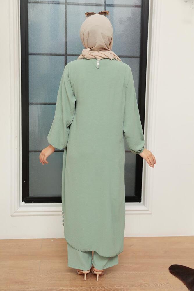 Neva Style - Combinaison Hijab Menthe 7686MINT - 4
