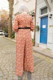 Neva Style - Combinaison Hijab Orange 28960T - Thumbnail