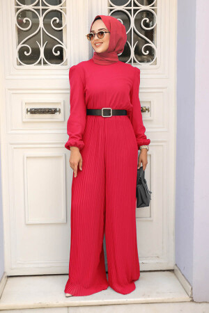 Neva Style - Combinaison Hijab Rouge 2897K - 1