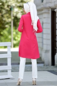 Neva Style - Coral Color Hijab Tunic 810MR - Thumbnail
