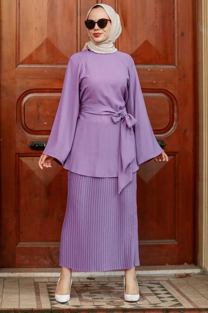 Neva Style - Costume Double Hijab Lilas 51810LILA - 1